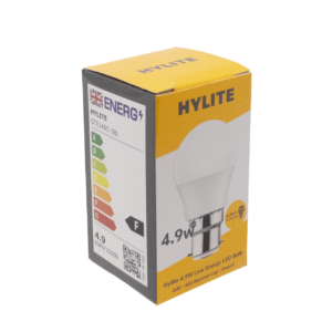 Hylite 4.9W Low Energy LED Round Bulb (G45-B22) - Box of 10